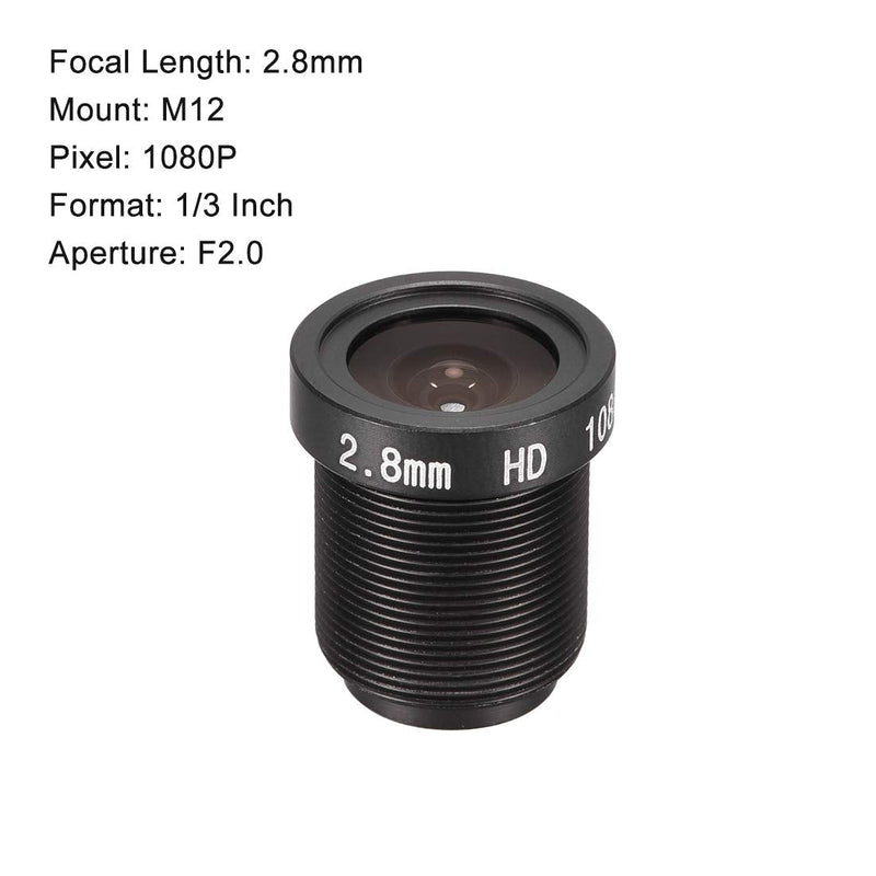 [Australia - AusPower] - uxcell 2 Pcs CCTV Camera Lens 2.8mm Focal Length 1080P F2.0 1/3 Inch Wide Angle for CCD Camera 
