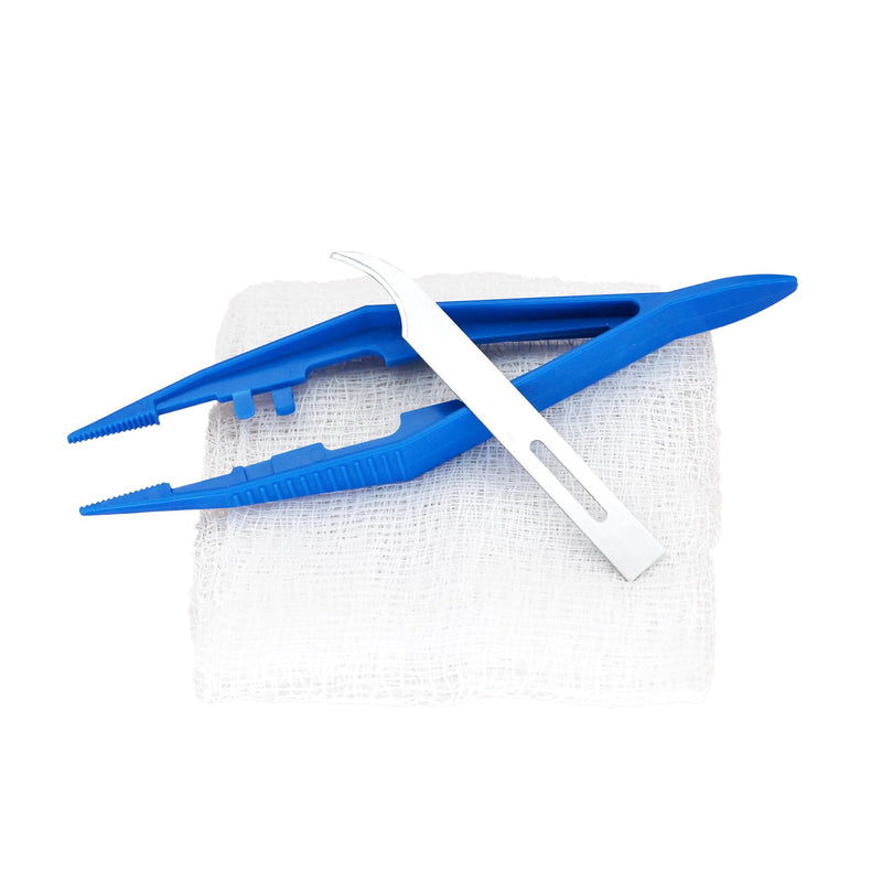 [Australia - AusPower] - Sterile Suture Removal Kit (Cutter, Forceps, Gauze), Suture Removal Tool Sterilized Ideal for Hospitals, Clinics and Home Care (10, Stitch Cutter) 10 