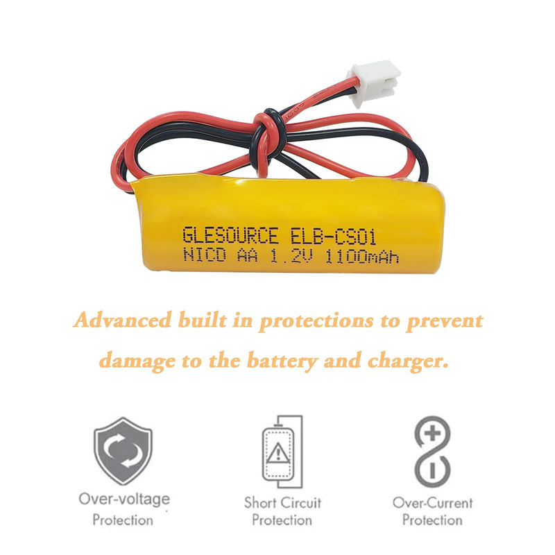 XUNTU ELB-CS01 1.2V Batteries Ni-CD AA Exit Sign Emergency Light Battery Replacement Compatible for Unitech OSA268,ELB-CS01, EXR EL 122 C4T (4 Pack) 4 PCS 1100mAh