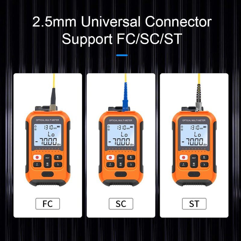 [Australia - AusPower] - Mini Optical Fiber Power Meter FC/SC/ST Universal Interface Fiber Tester Built-in 2Mw Visual Fault Locator Li-ion Battery USB Charge (OPM&VFL-2Mw-Li -New) OPM&VFL-2Mw-Li -New 