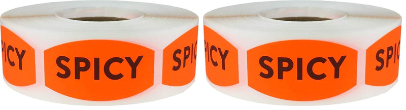 Spicy Grocery Store Food Labels .75 x 1.375 Inch 500 Total Adhesive Stickers (Pack of 2) 0.75 x 1.375" (Pack of 2)