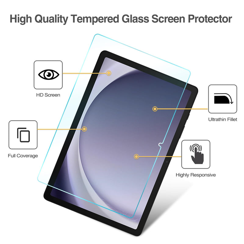 [Australia - AusPower] - 2 Pack Screen Protector for Galaxy Tab A9 Plus 11 Inch 2023, HD Tempered Glass 9H Film Guard for 11" Tab A9+ 5G Tablet (SM-X210/X216/X218) 2 