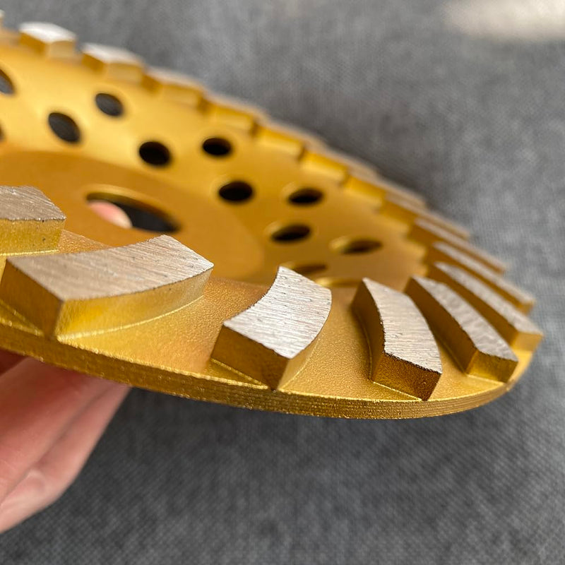 [Australia - AusPower] - Diamond Concrete Grinding Wheel 7 inch for Polishing and Cleaning Stone Concrete Surface, Cement, Marble, Rock, Granite, and Thinset Removing, Angle Grinder Disc，24 Turbo Segments 