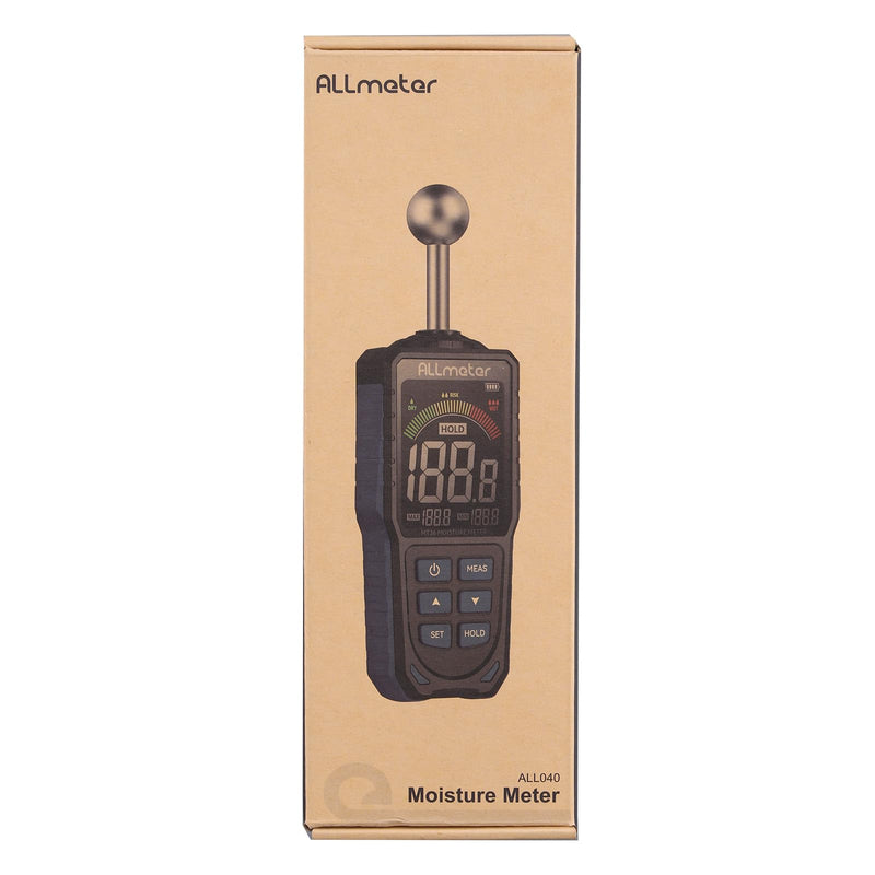 [Australia - AusPower] - Upgraded Spherical Moisture Meter,5-40mm Pinless Moisture Detector with Color LCD,Hold & Max/Min,for Wood,Concrete,Walls,Masonry,Plaster,Ideal for Homeowners and Construction Professionals 
