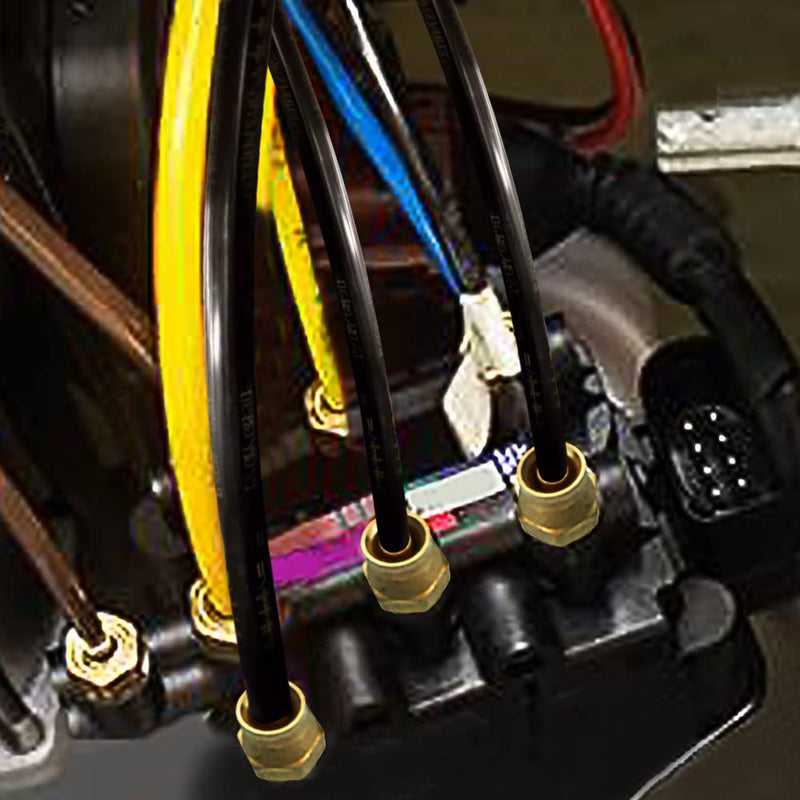 [Australia - AusPower] - Push to Connect Fittings 1/4 Inch Tube OD Pneumatic Fittings DOT Air Fittings Air Line Fittings Air Hose Fittings Air Compressor Quick Connect Fittings Brake Line Fittings 5pcs DOT Air Fittings Union 