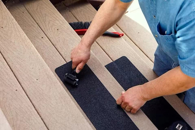 AISEY Anti Slip Traction Tape Outdoor 2 in x 60 Foot, Non Slip Safety Tape for Steps, Grip Tape for Stairs, Tread Tape Use on Walkways, Stairs, Ramps and Decks 2" X 20yd Black
