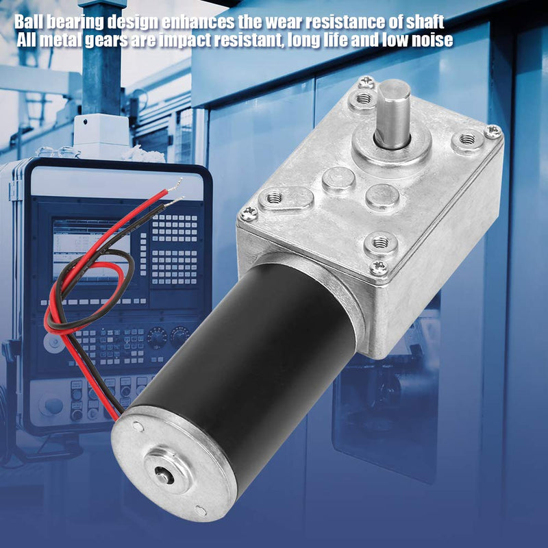 [Australia - AusPower] - Reversible Worm Gear Motor, 24V 8mm Shaft Worm Gear Motor High Torsion Speed Reduce Electric Motor for Curtain Machine Advertising Equipment Window Opener Smart Device (10RPM) 10RPM 