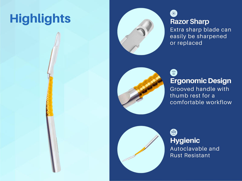 [Australia - AusPower] - Dental Bone Scraper | Hand Held Bone Grafting Tool | Bone Harvester Collector with Super Sharp Blade Artman Instruments 