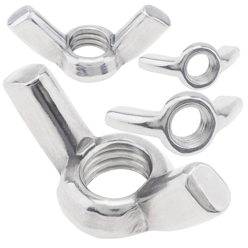 [Australia - AusPower] - 50PCS 1/4"-20 Wing Nuts, 304 Stainless Steel Parts Hand Twist Tighten Fasteners Butterfly Nut (1/4"-20 50Pack) 1/4"-20 50Pack 