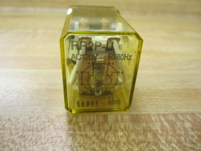 IDEC RR2P-UAC120V 120 VAC Coil, 2 Poles DPDT, 50/60 HZ, 8 PIN Terminal, Plain Style, Power Relay, RR Series, Rugged Industrial 10 AMP