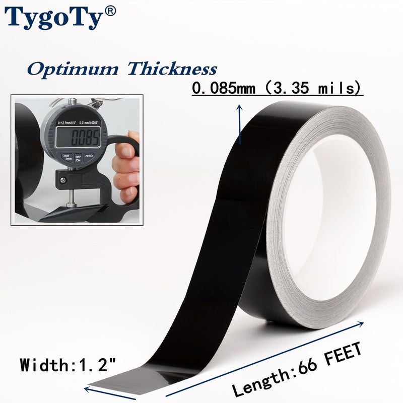 1.2 inch X 66 FT Blackout Tape, 100% Light Blocking, LED Cover Shading