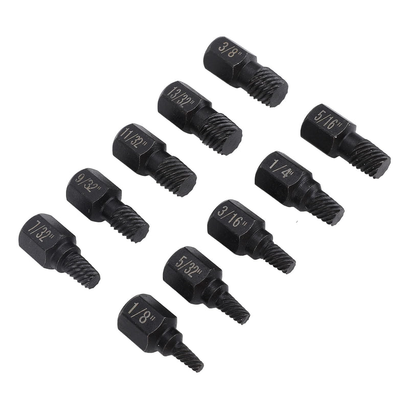 Aramox 10-Piece Screw Extractor Set, CR V Steel | Left extractor set for broken screws, made of chrome vanadium steel, incl. screwdriver
