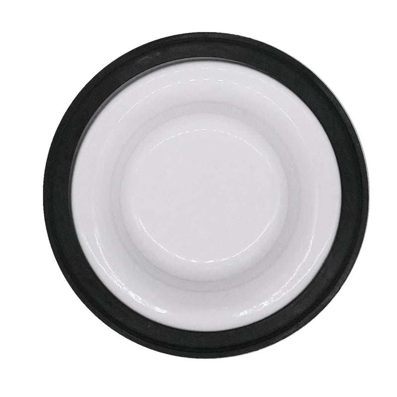 Westbrass D2082-50 3-1/2" Extra-Deep Collar Kitchen Sink Waste Disposal Flange & Stopper, Powder Coat White 1-Pack