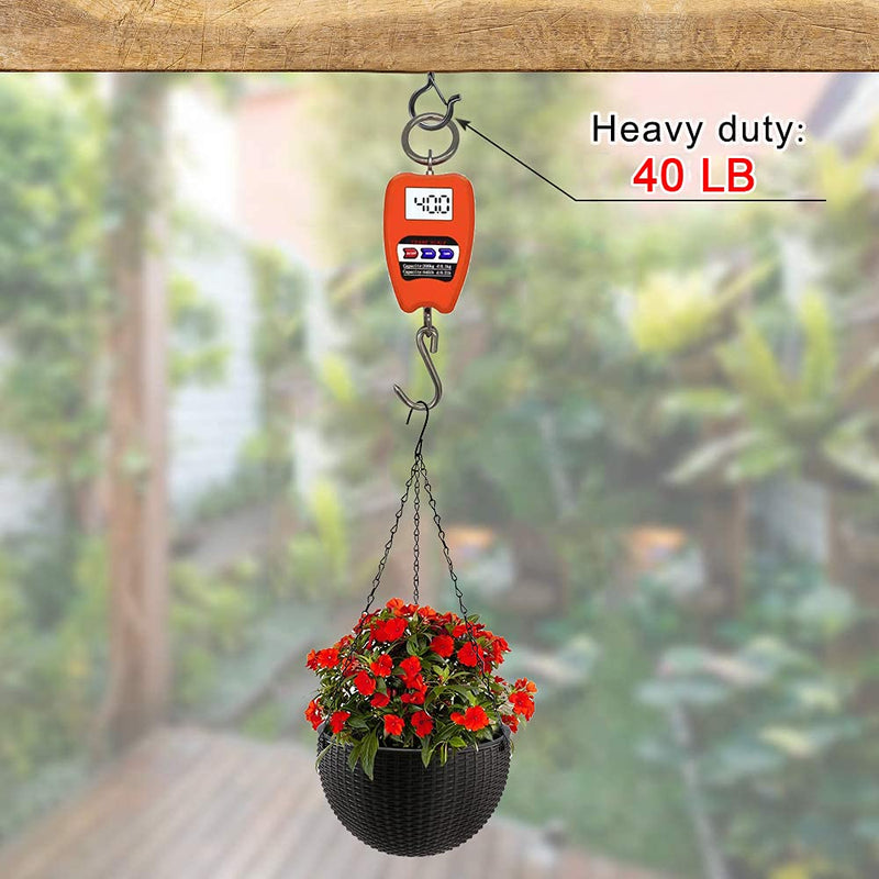 [Australia - AusPower] - 22 Pack Screw Hooks for Hanging Outdoor String Lights, Heavy Duty 2.2 Inch Black Q-Hanger Hanging Christmas Lights, Plants Include 1 Wing Nut Driver, Wall Wood Ceiling Deck Mount 22 