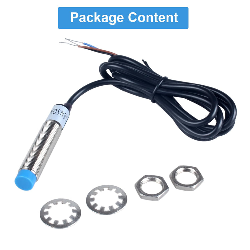 [Australia - AusPower] - 2Pcs M12 Proximity Switch Inductive Proximity Sensor Detection Switch Approach Sensor Switch PNP NO DC 6V-36V 4mm Detecting Distance JJ12A3-4-Z/BY PNP-NO 2Pcs 