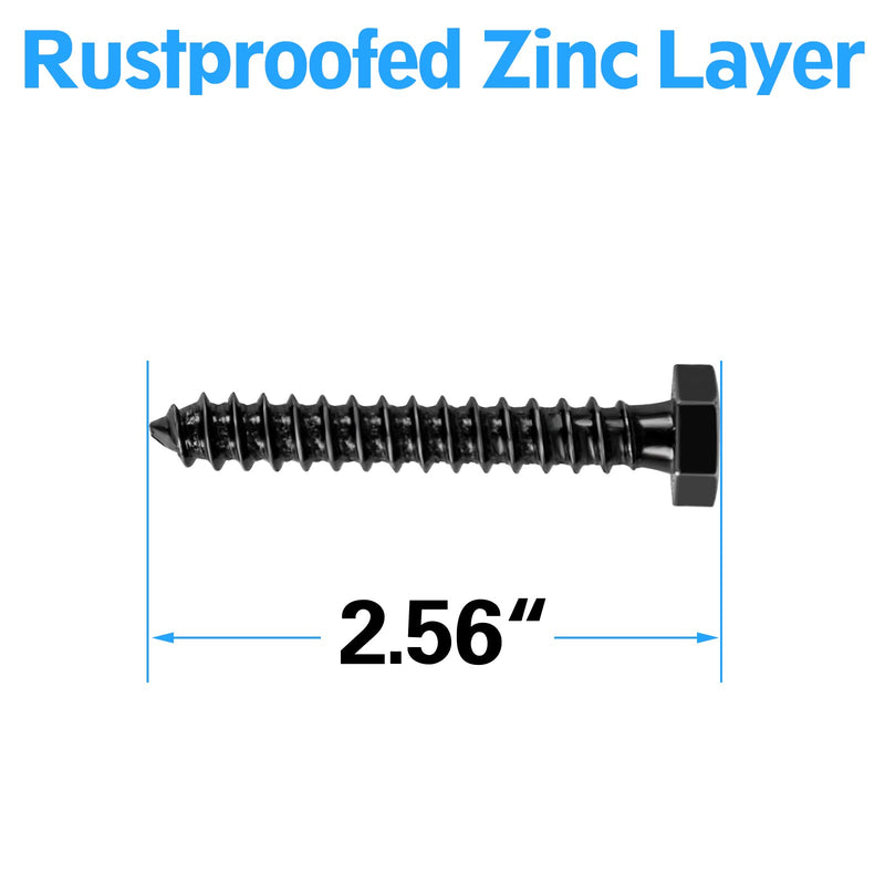 [Australia - AusPower] - MOUNTUP Lag Bolt Kit for TV Wall Mount Comes with M8×65mm Lag Bolt & Washer for Wood Stud, Plastic Anchors for Concrete Wall, includes Bubble Level for Easy Installation, MU0041-B 