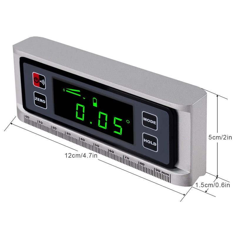 [Australia - AusPower] - Angle Gauge eOUTIL Digital Protractor Inclinometer Angle Finder with V-Groove Magnetic Base, Precision Bevel for Automobile Woodworking Building Drilling Machinery Masonry 