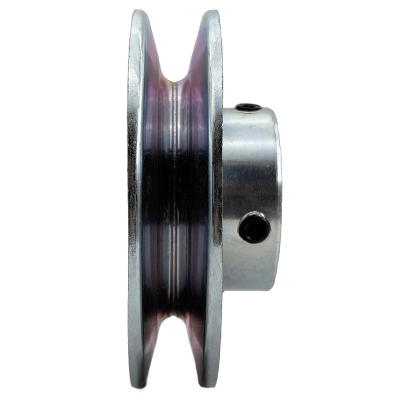 [Australia - AusPower] - AB400-1 1/8 Single Groove Web Sheaves,4" OD 1 1/8 inch bore v Belt Pulley,Motor Pulley Carbon Steel for A B 5L 4L V-Belts 