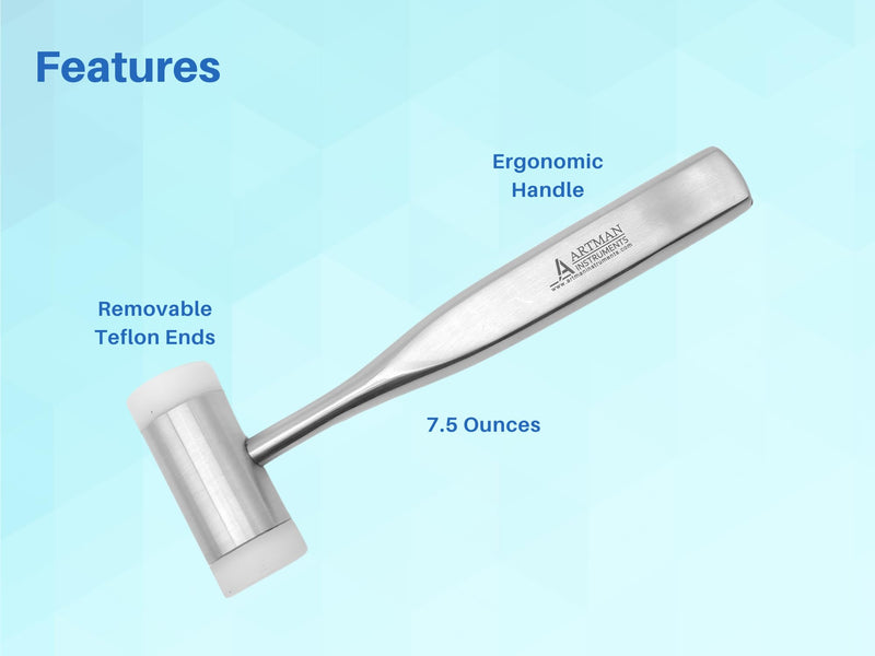 [Australia - AusPower] - Surgical Mallet Implant Surgical Sinus Lift Osteotomes Hammer bone spreader Instruments by WISE LINKERS 