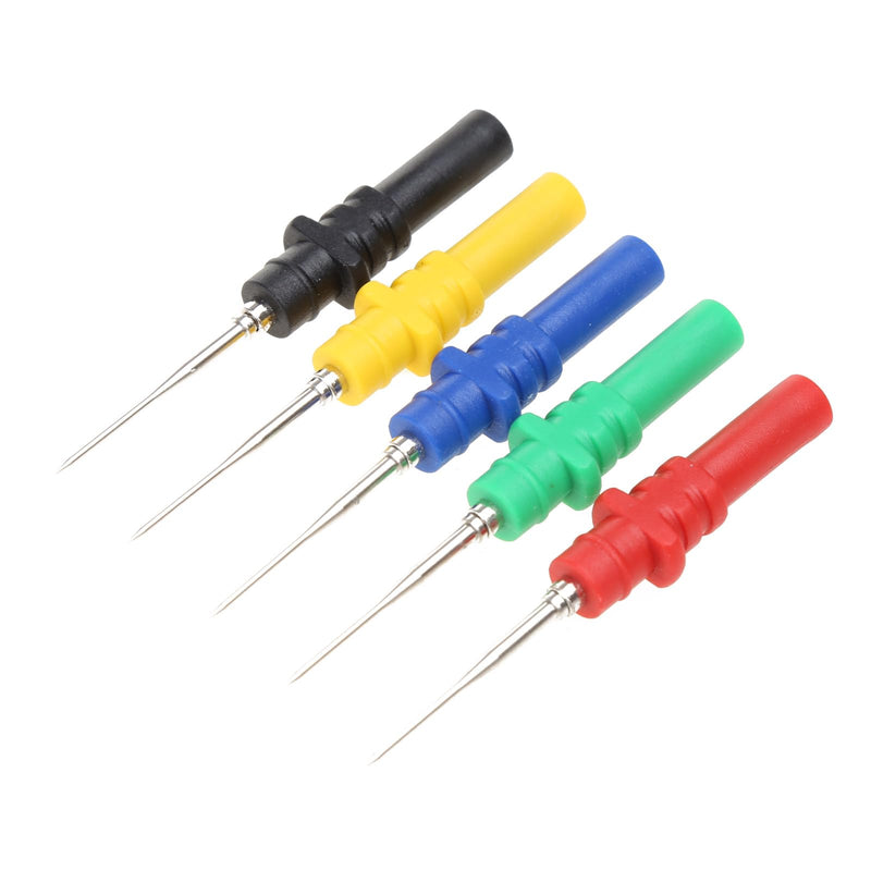 [Australia - AusPower] - 5pcs Test Back Probe Pin,Non-Destructive Pin Test Probes Pin Insulation Piercing Needle Multimeter Test Probe 