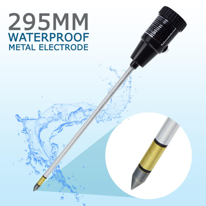 [Australia - AusPower] - Soil PH Meter, Soil Moisture Sensor Meter, Soil PH Tester Gardening Tool Kits for Plant, Tree, Soil Tester for Moisture Great for Garden, Lawn, Farm, Indoor & Outdoor Use 295mm Long 