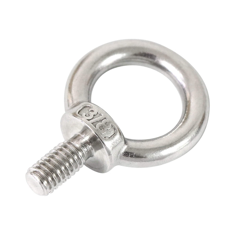 [Australia - AusPower] - 4 Packs 316 Stainless Steel 3/8" UNC Eye Bolt, Machinery Shoulder Eyebolts, Lifting Ring Threaded Eyebolt 3/8" 4 
