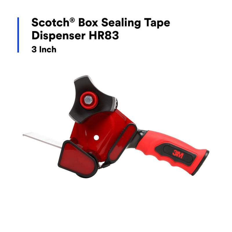 3M Scotch Box Sealing Tape Dispenser HR83, Portable, Hand-Held, High-Impact Plastic, 3 in 7.62 cm
