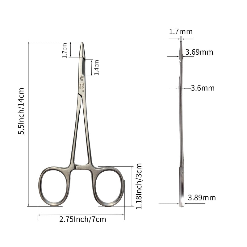 [Australia - AusPower] - OLSEN-HEGAR Needle Holder with Scissors, 5.5" Straight Tip Martensitic Stainless Steel Needle Driver, Surgical Locking Needles Clamp, Fit for Surgery, Medical Lab, Teaching (F31047-14) Olsen-hegar Needle Holder Straight 