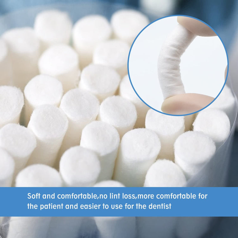 [Australia - AusPower] - Disposable Cotton Rolls 1000 Rolls of White Non-Sterile Cotton Pads 100% Cotton Mouth Rolls Soft and Absorbent Nose Plugs for Kids and Adults 
