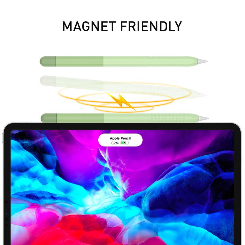 [Australia - AusPower] - Delidigi Pencil Case Compatible with Apple Pencil 2nd Generation Case, Gradient Color Case Sleeve Silicone Cover Accessories for Apple Pencil 2nd Gen Green 