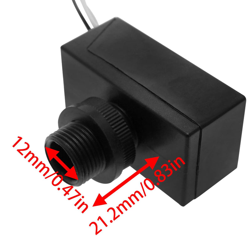 [Australia - AusPower] - Outdoor Lamps' photosensitive sensors photoelectric Switch sensors Suitable for Outdoor Places Such as Garden Lamps, Street Lamps, and Gardens 1pcs Black 