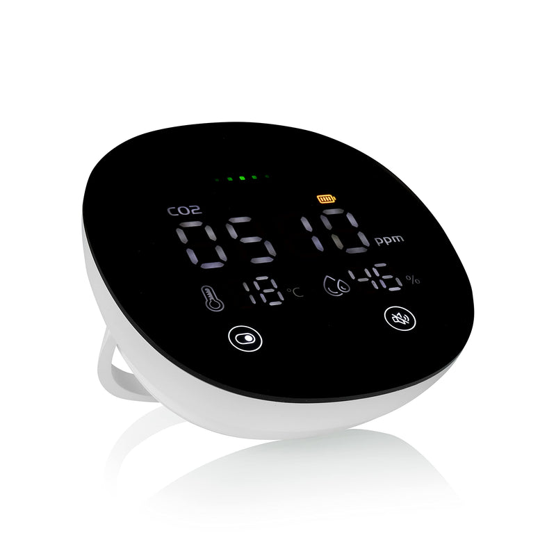 Smartwares 3-in-1 Indoor Air Quality Tester - CO₂, Temperature & Humidity - Portable Meter - For Home, Office & School - FGA-13950