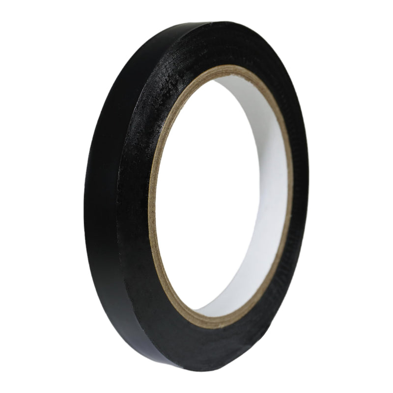 GGR Supplies T.R.U. CVT-536 Black Vinyl Pinstriping Dance Floor Tape: 1/2 in. Wide x 36 yds. Several Colors 1/2 in. x 36 yds.