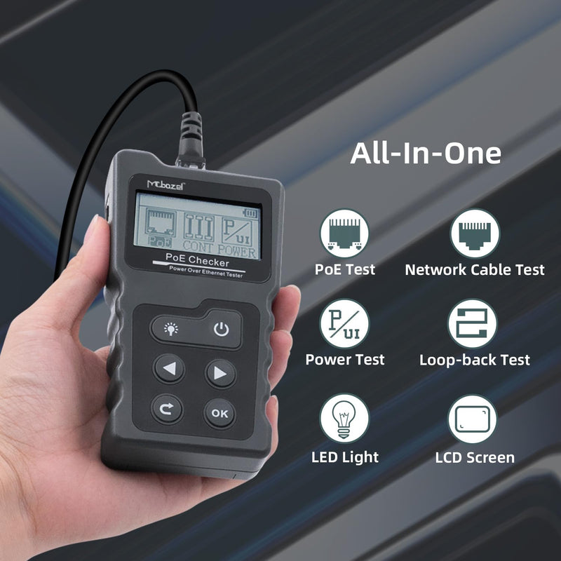 [Australia - AusPower] - Mcbazel Network Cable Tester, Ethernet Cable POE Tester for CAT5e/CAT6/CAT6a,for Tracker Underground Line Finder for Home Repair 
