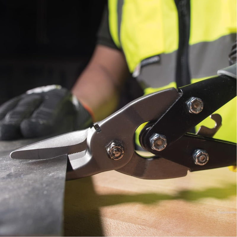 [Australia - AusPower] - Klein Tools 1202S Metal Shears, Aviation Snips, Straight Cut Straight-Cutting 