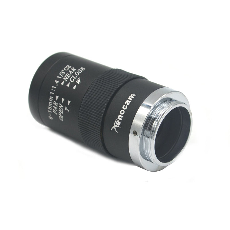 [Australia - AusPower] - 6-15mm 1/3" F1.4 CS Mount Varifocal CCTV Manual Lens for CCTV Camera 6-15mm 