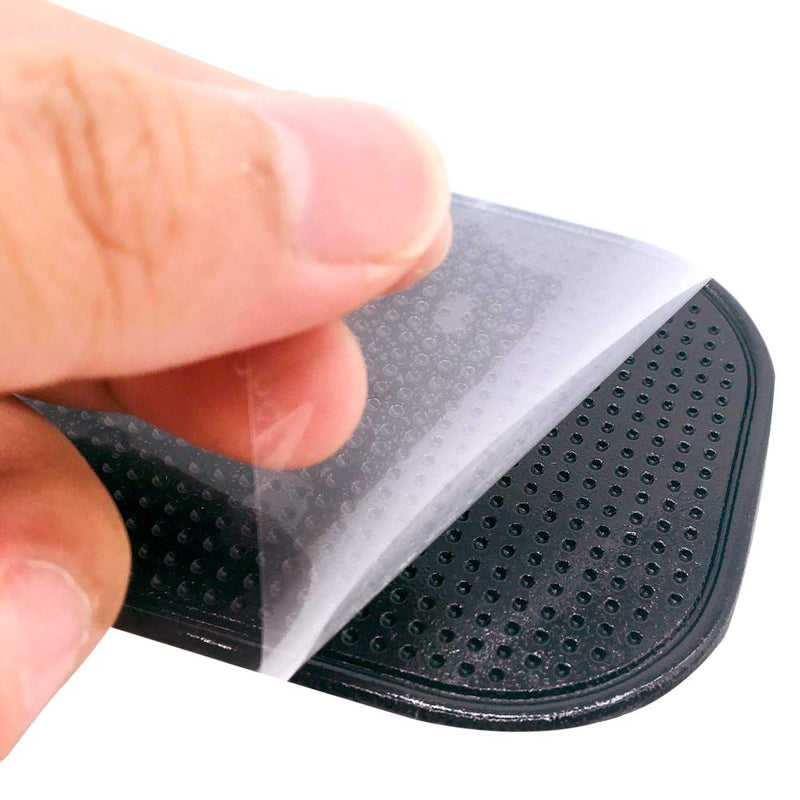 [Australia - AusPower] - 7 Pack Car Dashboard Anti-Slip Mat, 2 Sizes Heat Resistant Sticky Non-Slip Ripple Gel Latex Dash Grip Pad for Cell Phone Sunglasses Keys by ACKLLR,Black 