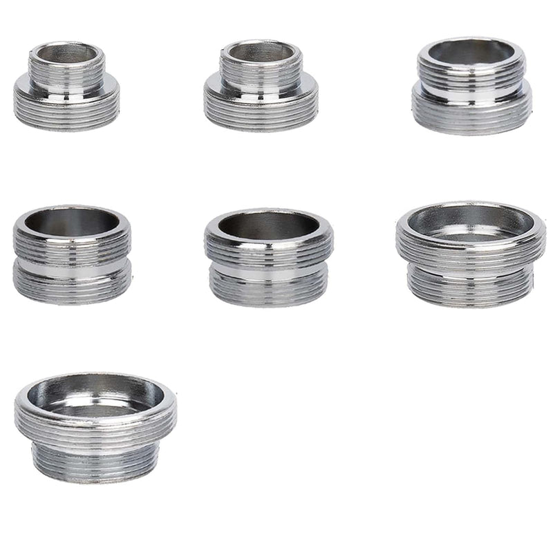 Pack of 7 Tap Adapters with Seals Double Thread Tap Reducer M16 18 20 22 24 26 28 to M22 for Kitchen Taps Water Saving Water Filter Hoses