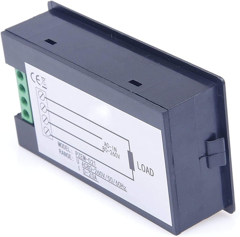 [Australia - AusPower] - AC Voltmeter Ammeter Digital Multimeter Voltage Ampere Meter Panel AC 80-260V 110v 220v 20A Electrical Volt Current Power Energy Monitor Tester Gauge with LCD Display & Built-in Shunt 
