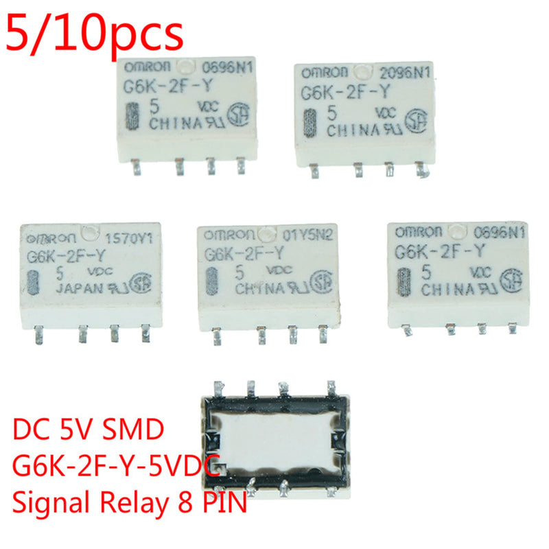 Relay Module DC 5V, 5 Pieces 1A Signal Relay Mini Power Relay 1 Channel Relay Module for Electronic Components for Omron Relay