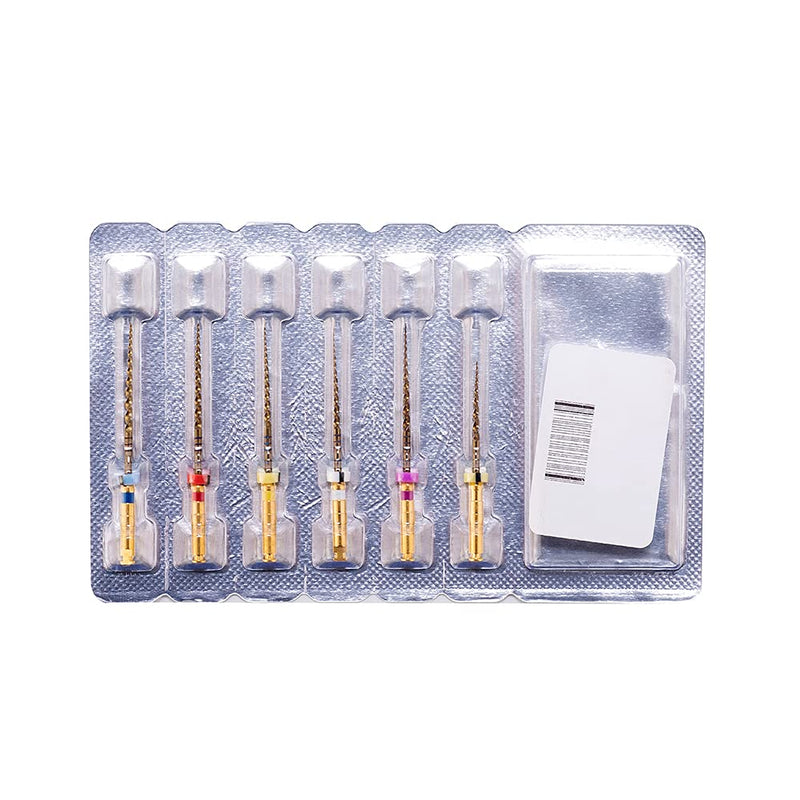 [Australia - AusPower] - Dental Endo Rotary File X-Pro Gold Taper 6PCS Niti Endodontic Root Canal Files (21MM Assort) 21MM Assort 