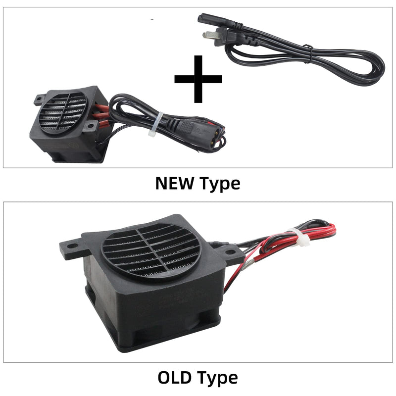 PTCYICU PTC Fan Heater 200W 110V, Ceramic Fast-Heating Element with Constant Temperature Thermistor Insulation, Energy-Saving Car Auto Air Heater with Plug for Indoor Small Room Space Use 60mm