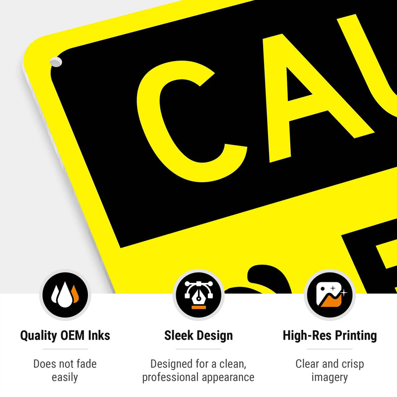 Caution Bees Stay Clear Sign, 10x14 Inches, Rust Free .040 Aluminum, Fade Resistant, Made in USA by Sigo Signs