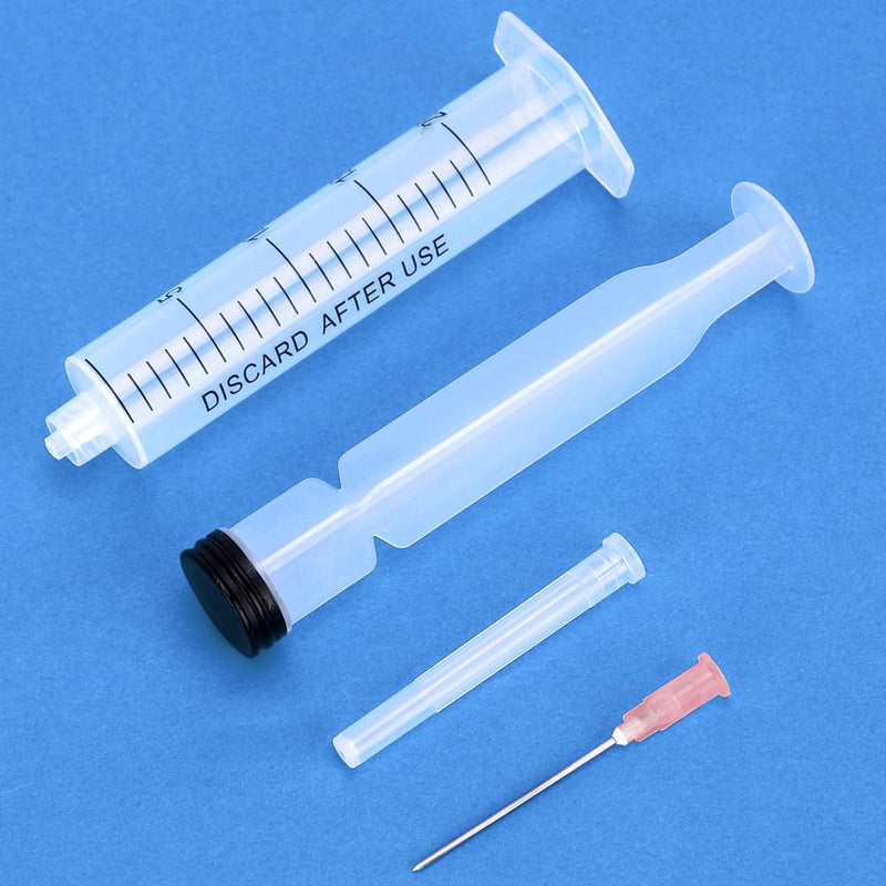 [Australia - AusPower] - 3 Pack 20ml/cc Syringes with 55.1 Inch Tube and Needle 18G 1.5”, Sterile Syringe Individually Packaged for Labs, Resin, Craft, Machine Oil, Ink, Glue 20 ml with tube/needle 
