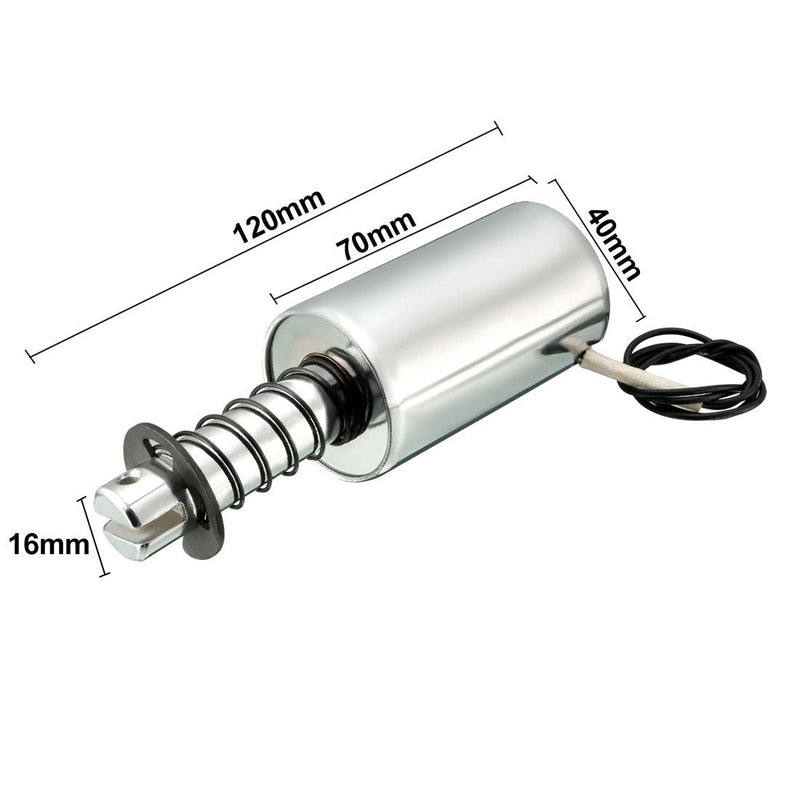 [Australia - AusPower] - uxcell DC 12V 60-120N Force 10mm Pull Type,Tubular Solenoid Electromagnet,Linear Motion,MQ8-Z57 
