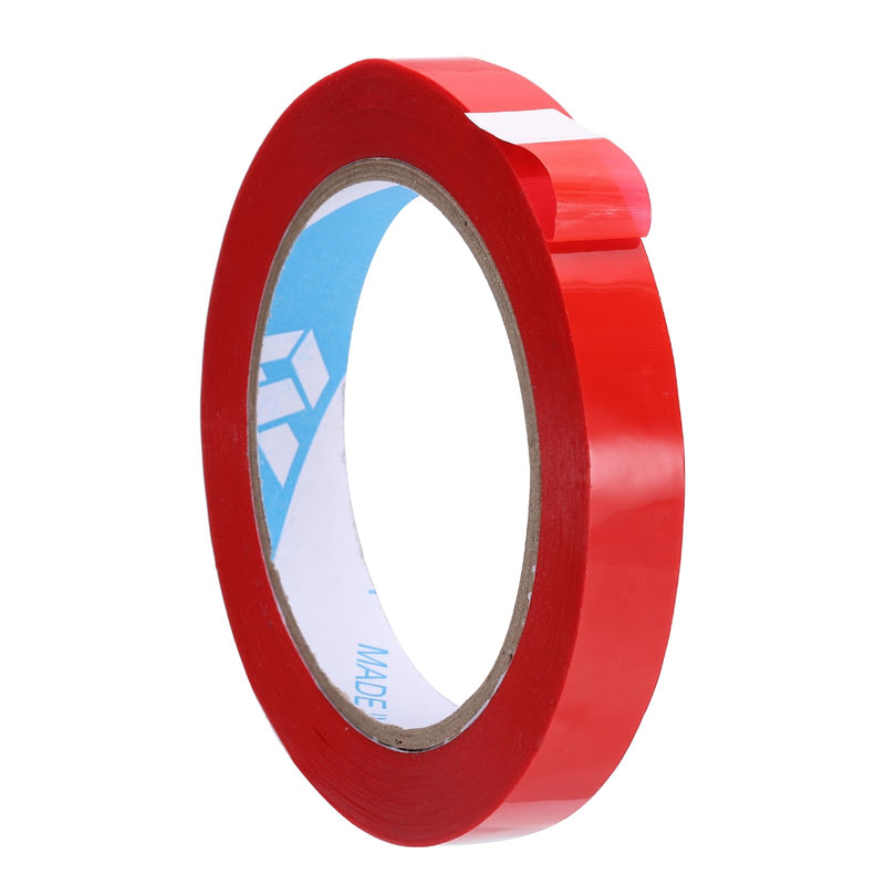 MECCANIXITY Poly Bag Sealing Tape, 9/16" x 100 Yard Plastic Bag Sealer Tape Packaging Sealing for Shops Packaging Food Vegetable Meat Cake Bread Freezer Ice, Dark Red 9/16" 1