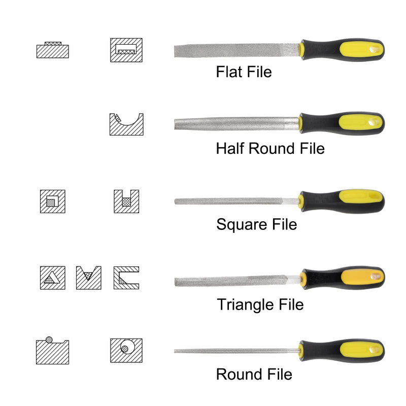 [Australia - AusPower] - sourcing map Diamond Chainsaw File 3/16 Inch (4.8 mm) 80 Grits Round Cutting Sharpening Rasp with Plastic Handle for Chainsaw Polishing 3/16" 