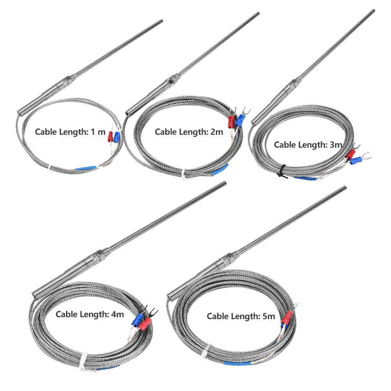 [Australia - AusPower] - K Type Thermocouple, 0-400 High Temperature Sensor Wire M8 Thread 150mm Probe () 