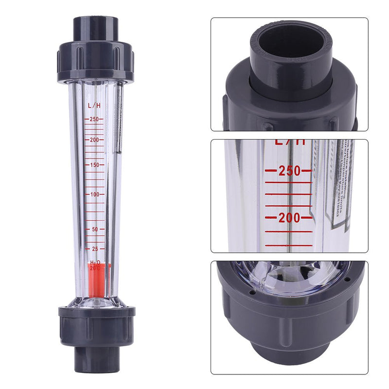 [Australia - AusPower] - Rotameter, Flow Meter Water Flow Meter Plastic Tube Type 25-250L/H Instantaneous Water Flow Meter Flowmeter 