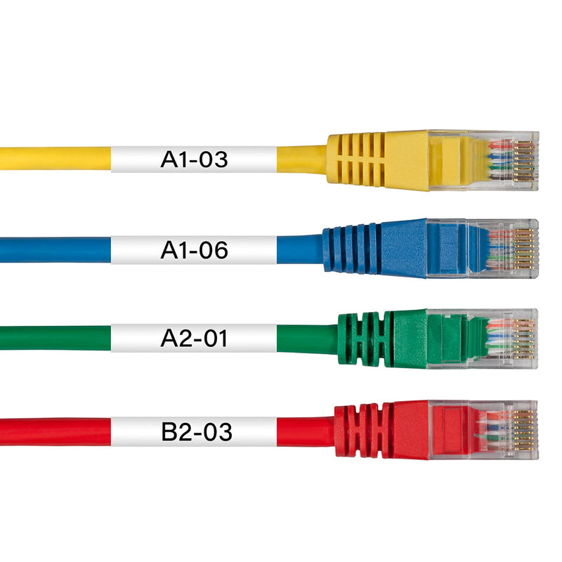 6 Pack Compatible for Brother Ptouch HSe-241 HS-241 AHS-241 17.7mm TZe White Heat Shrink Tube Label Tape for PT-E500 PT-E550W PT-D600 PT-P710BT P750W D800W, 3/4 inch x 4.9 feet Black on White